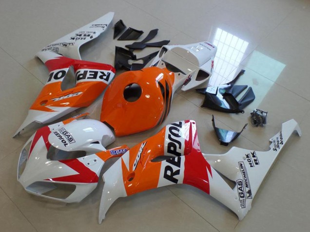 Carénage Moto Honda CBR1000RR 2006-2007 - Orange Blanc Rouge Noir Brillant Repsol