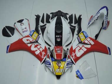 Carénages Moto Honda CBR1000RR 2008-2011 - Blanc Rouge Jaune Noir Givi 93