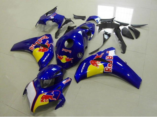 Carénages Moto Honda CBR1000RR 2008-2011 - Bleu Jaune Blanc Red Bull