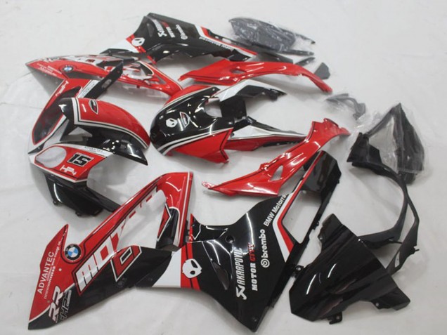 Carénage Moto BMW S1000RR 2015-2016 - Blanc Rouge Noir Brillant