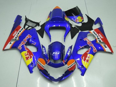 Carénages Moto Suzuki GSXR 1000 2000-2002 - Bleu Jaune Red Bull Repsol