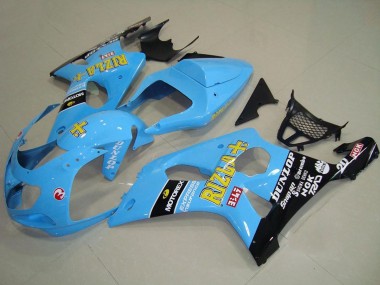 Carénages Moto Suzuki GSXR 1000 2000-2002 - Bleu Clair Jaune Noir Rizla