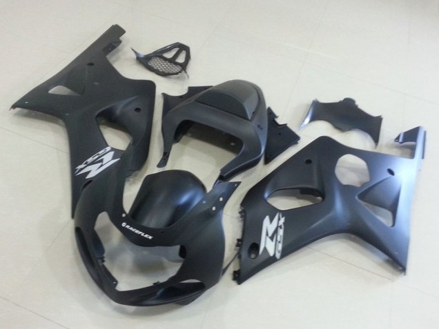 Carénages Moto Suzuki GSXR 1000 2000-2002 - Noir Mat Argent Décalque