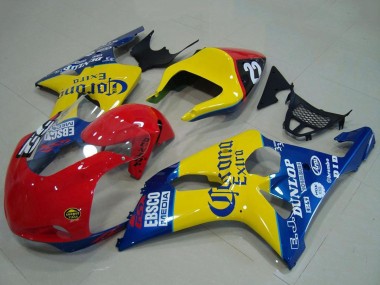 Carénages Moto Suzuki GSXR 1000 2000-2002 - Jaune Rouge Bleu Corona Courses