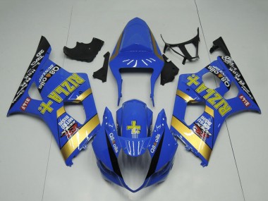 Carénage Moto Suzuki GSXR 1000 2003-2004 - Bleu Or Noir Rizla