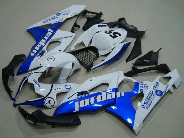 Carénages Moto Suzuki GSXR 1000 2005-2006 - Blanc Bleu Jordan 59