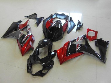 Carénages Moto Suzuki GSXR 1000 2007-2008 - Rouge Noir Brillant No Décalque