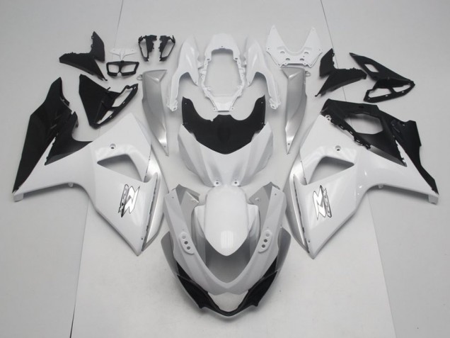 Carénages Moto Suzuki GSXR 1000 2009-2016 - Blanc Noir OEM Style
