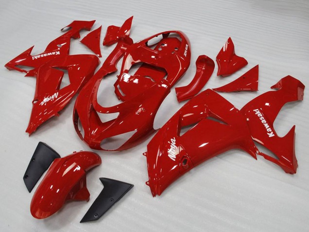 Carénages Moto Kawasaki ZX10R 2006-2007 - Rouge Blanc