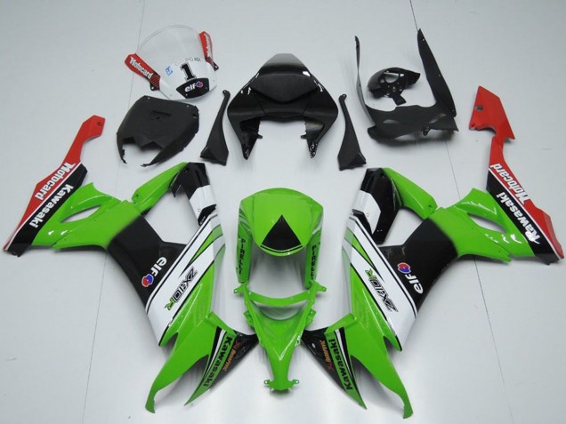 Carénages Moto Kawasaki ZX10R 2008-2010 - Vert Blanc Noir Rouge Elf Motorrad