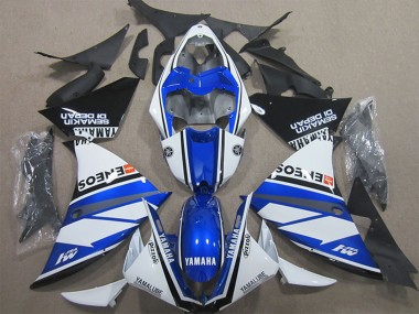 Carénages Moto Yamaha YZF R1 2009-2011 - Blanc Bleu Noir ENEOS Yamalube M1 Semakin Didepan