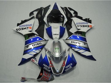 Carénages Moto Yamaha YZF R1 2012-2014 - Bleu Argent Blanc Noir Vert Monstre IVECO Yamalube ENEOS Semakin Didepan