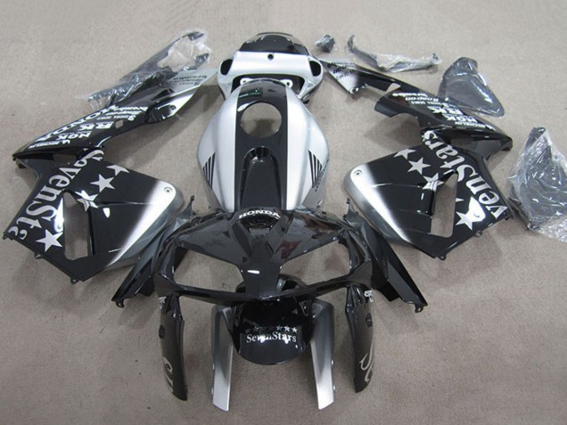 Carénages Moto Honda CBR600RR 2007-2008 - Argent Noir Brillant SevenStars