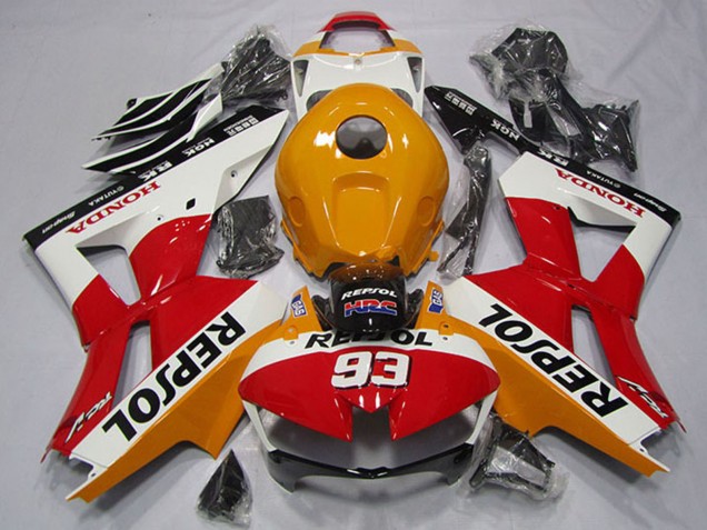 Carénage Moto Honda CBR600RR 2013-2023 - Orange Blanc Rouge Noir Brillant Repsol 93