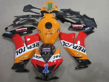 Carénages Moto Honda CBR1000RR 2012-2016 - Orange Blanc Rouge Noir Brillant Repsol 1