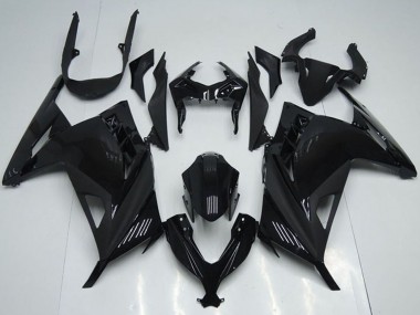 Carénages Moto Kawasaki ZX300R 2013-2018 - Noir Brillant
