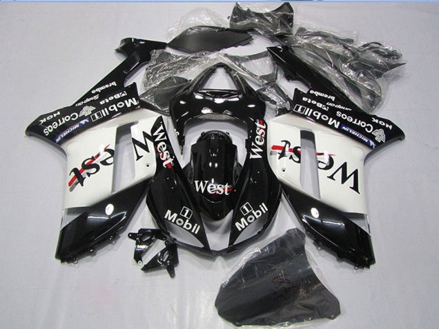 Carénages Moto Kawasaki ZX6R 2007-2008 - Noir West Mobil