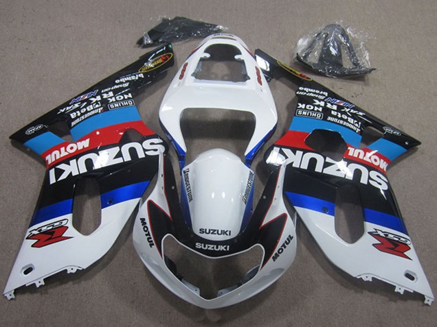 Carénages Moto Suzuki GSXR 600 2001-2003 - Blanc Bleu Rouge Noir Motul