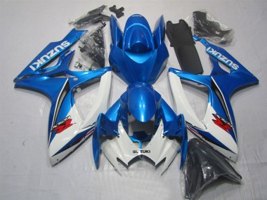 Carénage Moto Suzuki GSXR 600 2006-2007 - Blanc Bleu Rouge