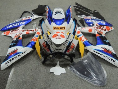 Carénages Moto Suzuki GSXR 600 2008-2010 - Blanc Bleu Orange Alstare Dark Dog