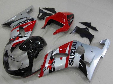 Carénages Moto Suzuki GSXR 750 2001-2003 - Rouge Argent Noir
