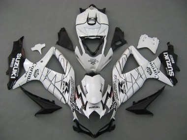 Carénages Moto Suzuki GSXR 750 2008-2010 - Blanc Noir Corona Extra Alstare