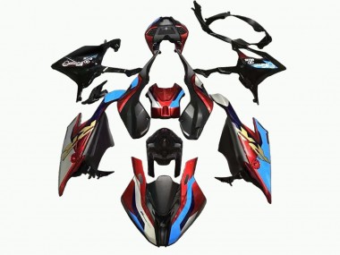 Carénage Moto BMW S1000RR 2019-2022 - Noir Bleu Rouge Or
