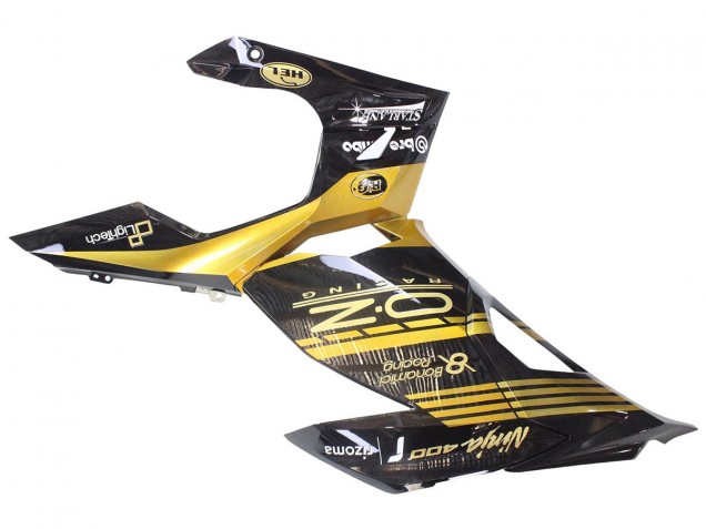 Carénages Moto Kawasaki EX400 2018-2024 - Or Noir Brillant