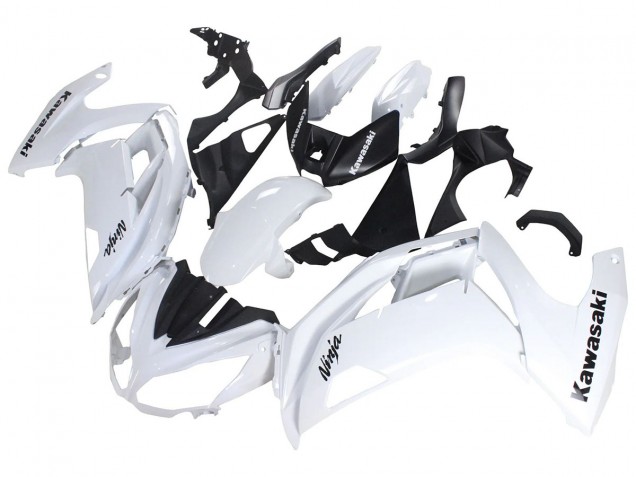 Carénages Moto Kawasaki EX650 2012-2016 - Blanc Noir