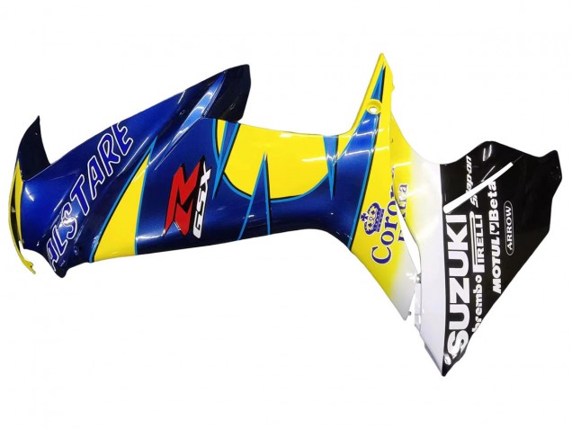 Carénages Moto Suzuki GSXR 600/750 2011-2024 - Jaune Bleu Blanc Noir Corona Extra Alstare