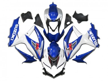 Carénage Moto Suzuki GSXR 600/750 2008-2010 - Blanc Bleu Rouge