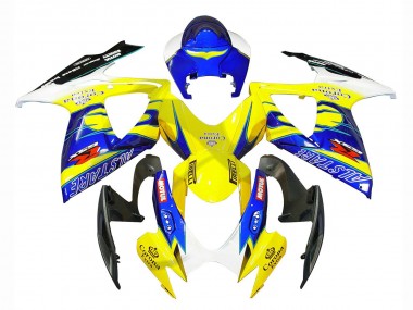 Carénages Moto Suzuki GSXR 600/750 2006-2007 - Blanc Bleu Jaune Corona Alstare