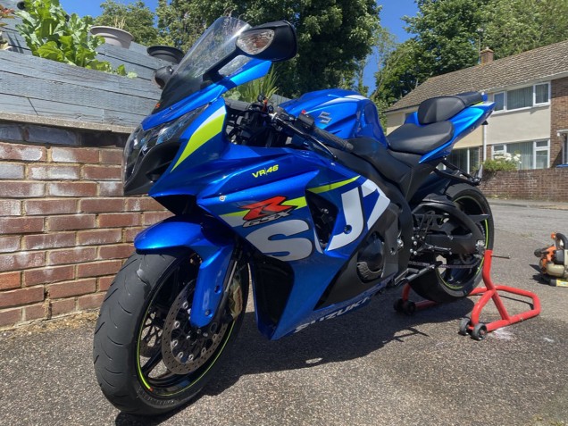 Carénages Moto Suzuki GSXR 1000 2009-2016 - Bleu Vert Blanc