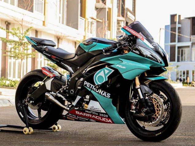 Carénages Moto Yamaha YZF R6 2008-2016 - Vert Clair Blanc Noir Petronas