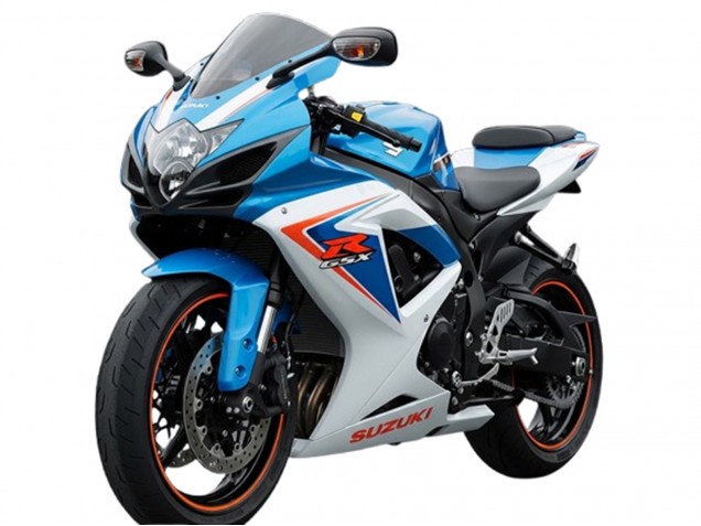 Carénages Moto Suzuki GSXR 600 2006-2007 - Blanc Bleu Rouge