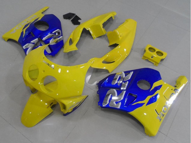 Jaune Bleu Carénage Moto Honda CBR 250 RR MC22 1991-1998 Jaune Bleu Carénage Moto Honda CBR 250 RR MC22 1991-1998