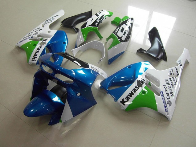 Light Bleu Blanc Carénage Moto Kawasaki ZX9R 1994-1997 Light Bleu Blanc Carénage Moto Kawasaki ZX9R 1994-1997