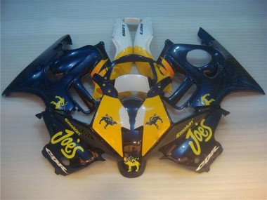 Bleu Jaune Joes Carénage Moto Honda CBR 600 F3 1995-1998