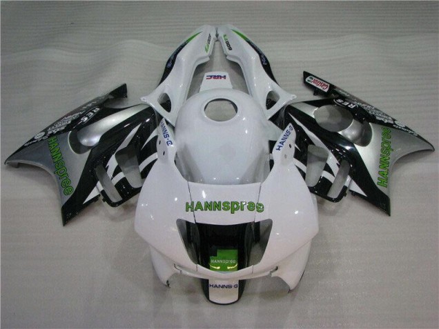 Blanc Vert Hannspree Carénage Moto Honda CBR 600 F3 1995-1998 Blanc Vert Hannspree Carénage Moto Honda CBR 600 F3 1995-1998
