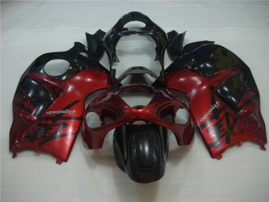 Rouge Noir Carénages Moto Suzuki GSXR 1300 Hayabusa 1996-2007