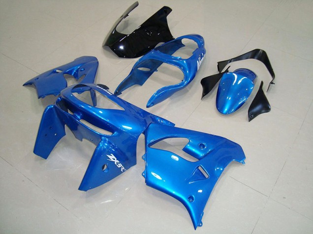 Bleu Noir Carénage Moto Kawasaki ZX9R 1998-1999 Bleu Noir Carénage Moto Kawasaki ZX9R 1998-1999