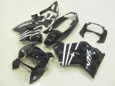 Noir Blanc Bande Carénage Moto Honda VFR 800 1998-2001