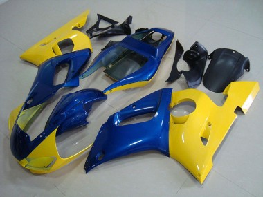 Jaune Bleu Carénages Moto Yamaha R6 1998-2002