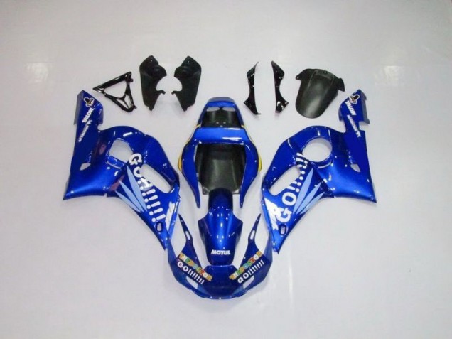 Bleu Blanc Go Motul Carénage Moto Yamaha R6 1998-2002 Bleu Blanc Go Motul Carénage Moto Yamaha R6 1998-2002