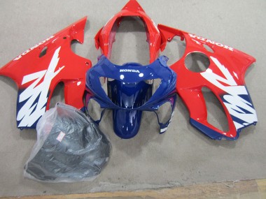 Bleu Rouge Carénage Moto Honda CBR 600 F4 1999-2000