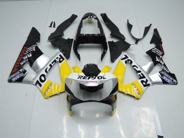Jaune Argent Noir Repsol Carénage Moto Honda CBR 900 RR 929 2000-2001 Jaune Argent Noir Repsol Carénage Moto Honda CBR 900 RR 929 2000-2001