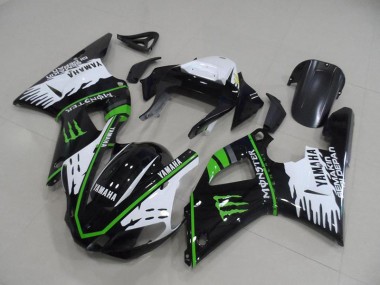 Noir Blanc Vert Monster Carénages Moto Yamaha R1 2000-2001