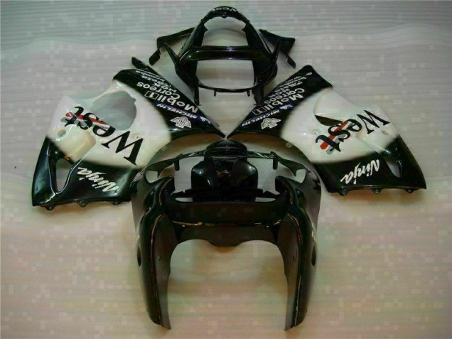 Noir West Ninja Carénage Moto Kawasaki ZX6R 2000-2002 Noir West Ninja Carénage Moto Kawasaki ZX6R 2000-2002