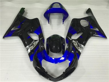 Bleu Noir Carénage Moto Suzuki GSXR 1000 K1 2000-2002