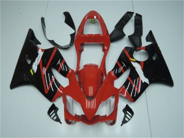 Rouge Noir Kit Carénages Motos Complet Honda CBR 600 F4i 2001-2003